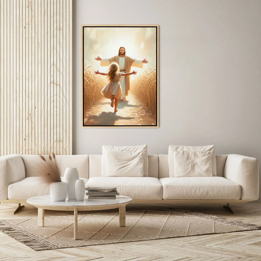 Decoración de pared en lienzo cristiana Un salto de fe