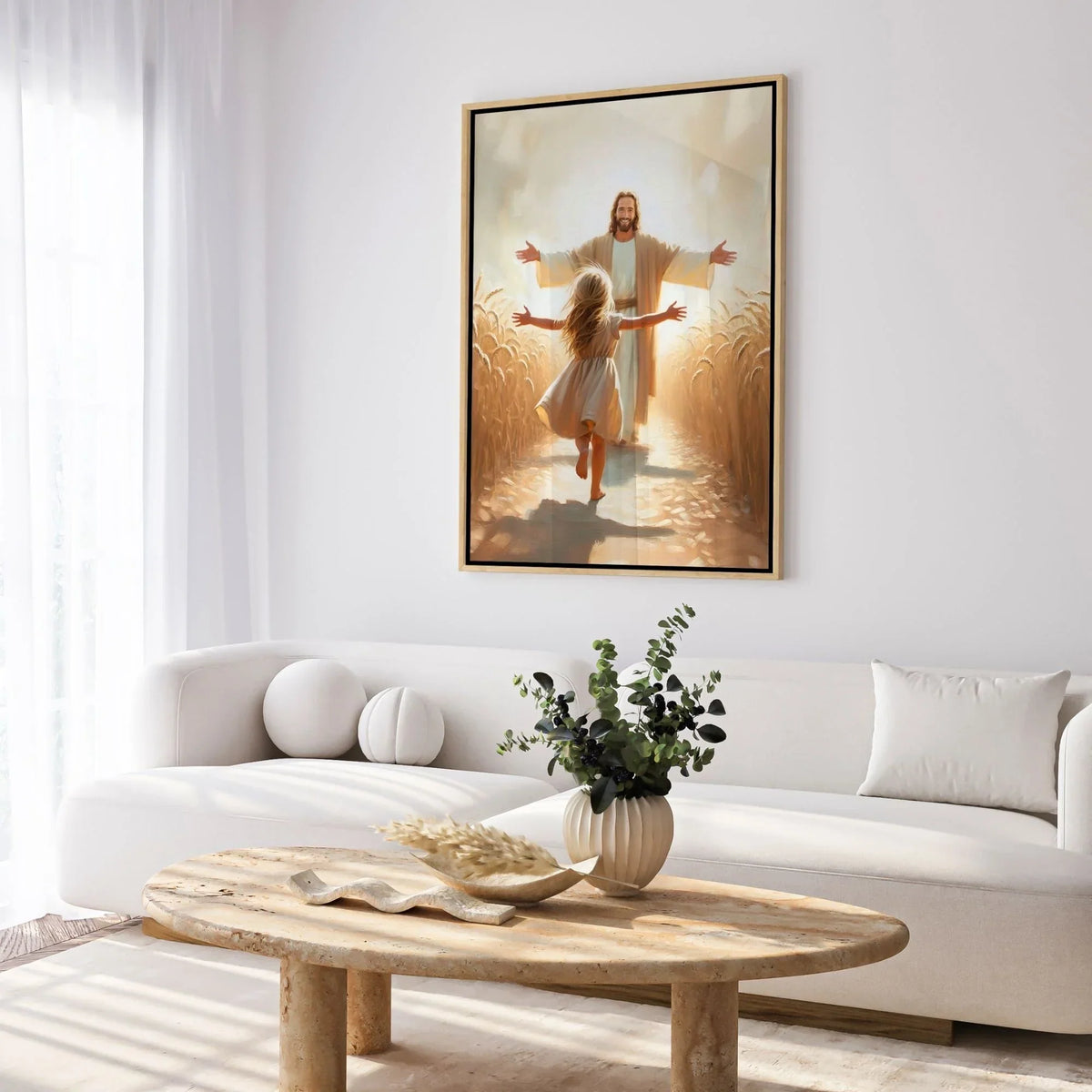 Decoración de pared en lienzo cristiana Un salto de fe