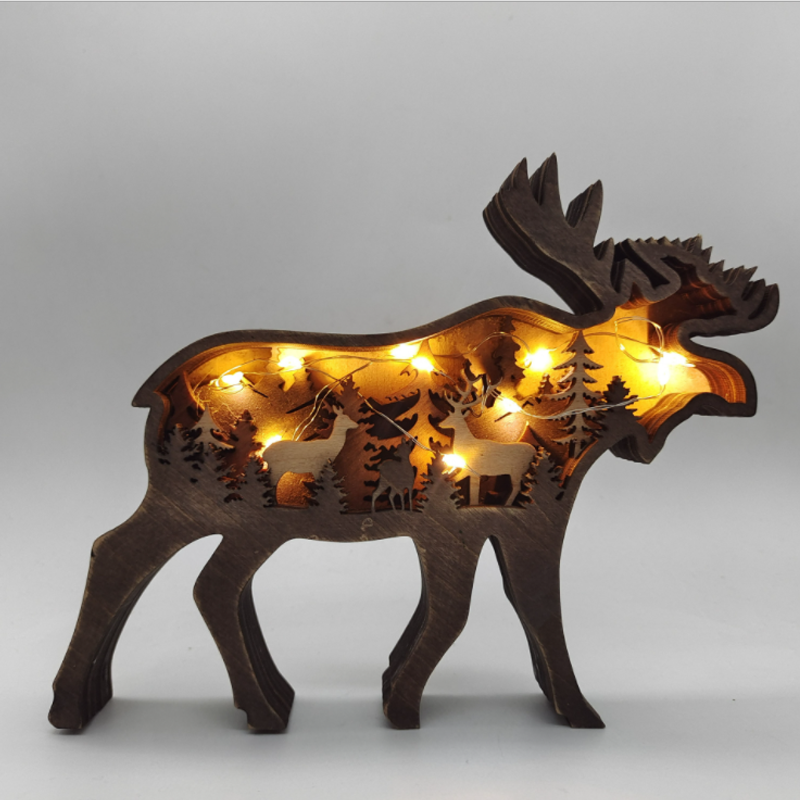 Decoración navideña creativa de animales del bosque