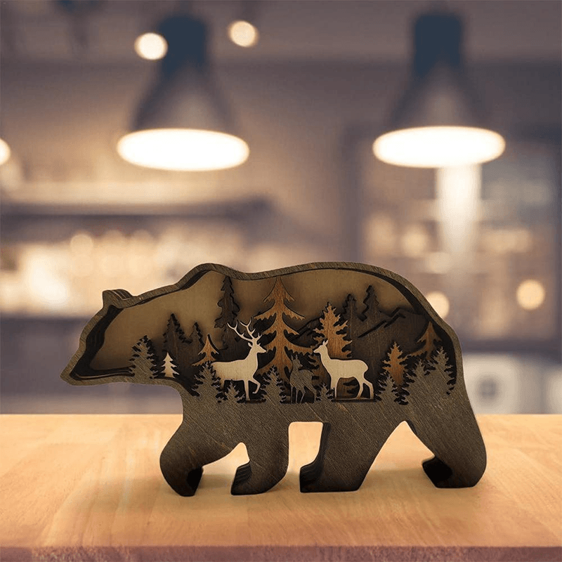 Decoración navideña creativa de animales del bosque