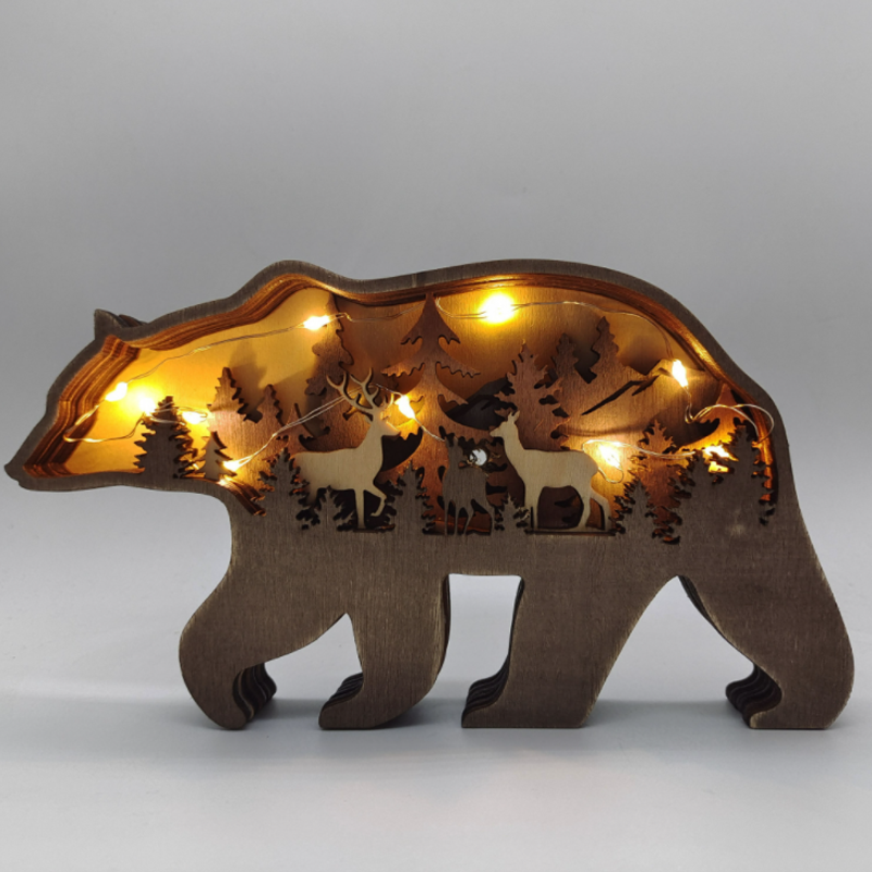 Decoración navideña creativa de animales del bosque