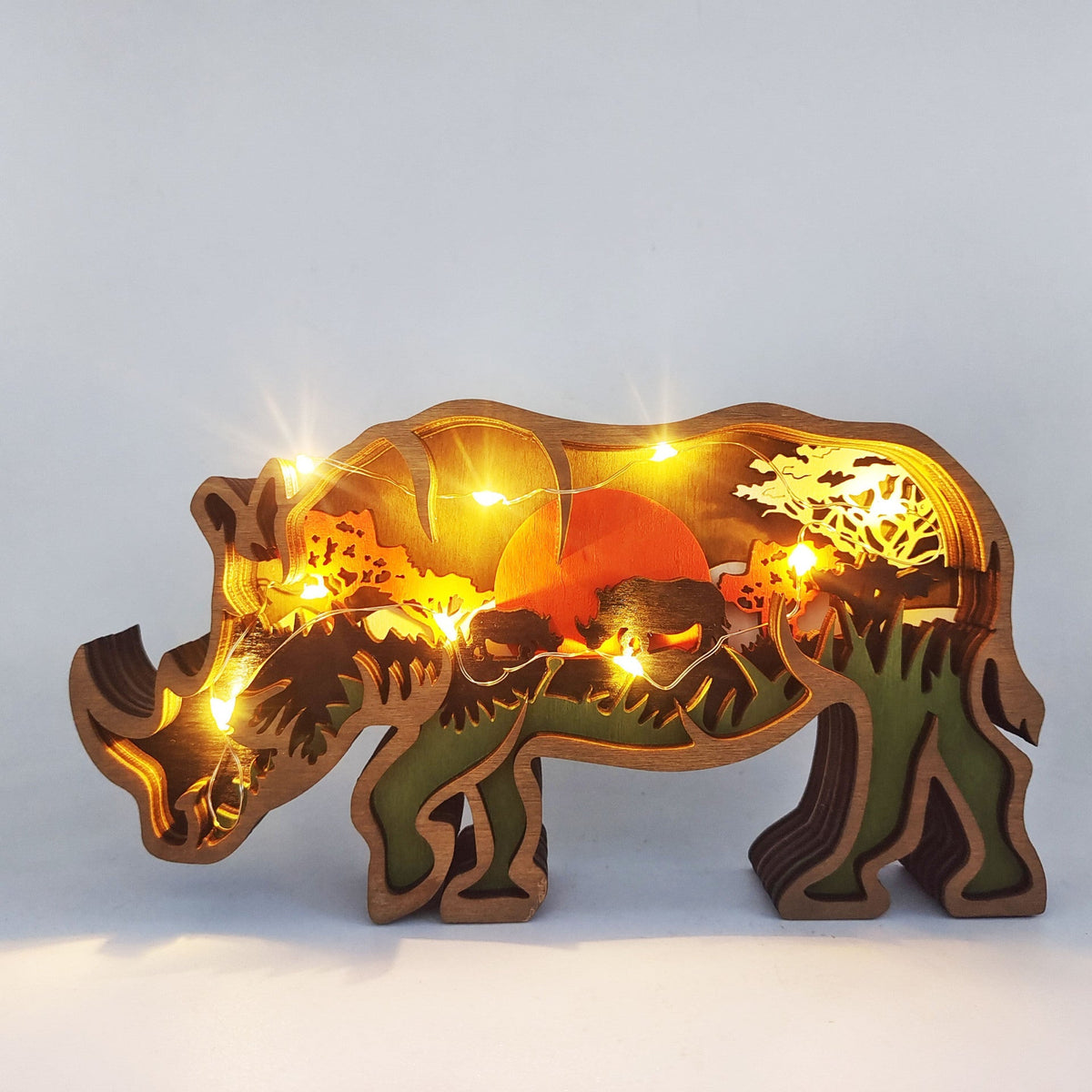 Decoración navideña creativa de animales del bosque
