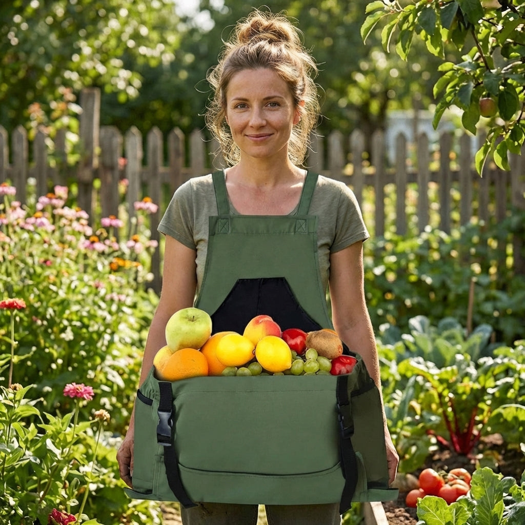 Delantal de jardinería con bolsillos