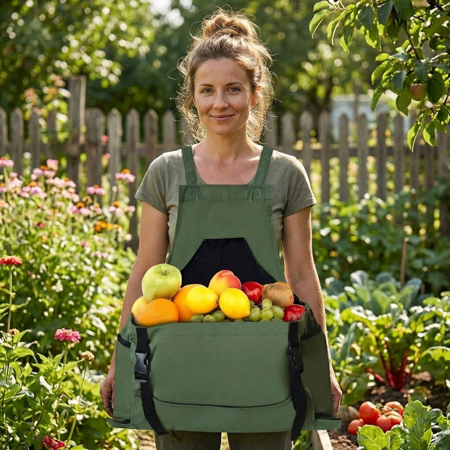 Delantal de jardinería con bolsillos