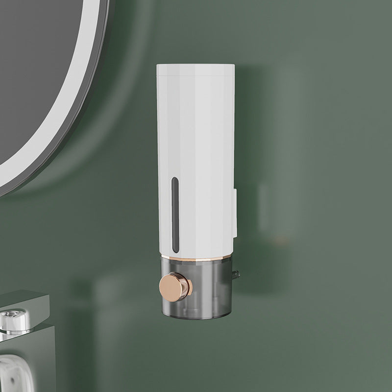 Dispensador de jabón de pared para ducha en blanco/verde oscuro