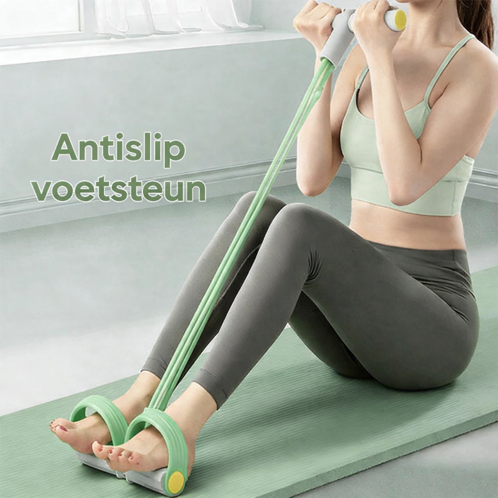 Ejercitador fitness con bandas de resistencia