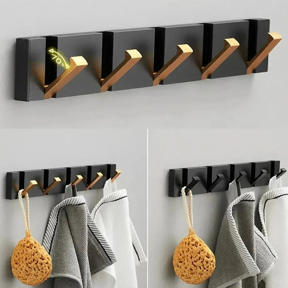 Elegante colgador de pared de acero inoxidable: ahorra espacio y con estilo para cualquier hogar