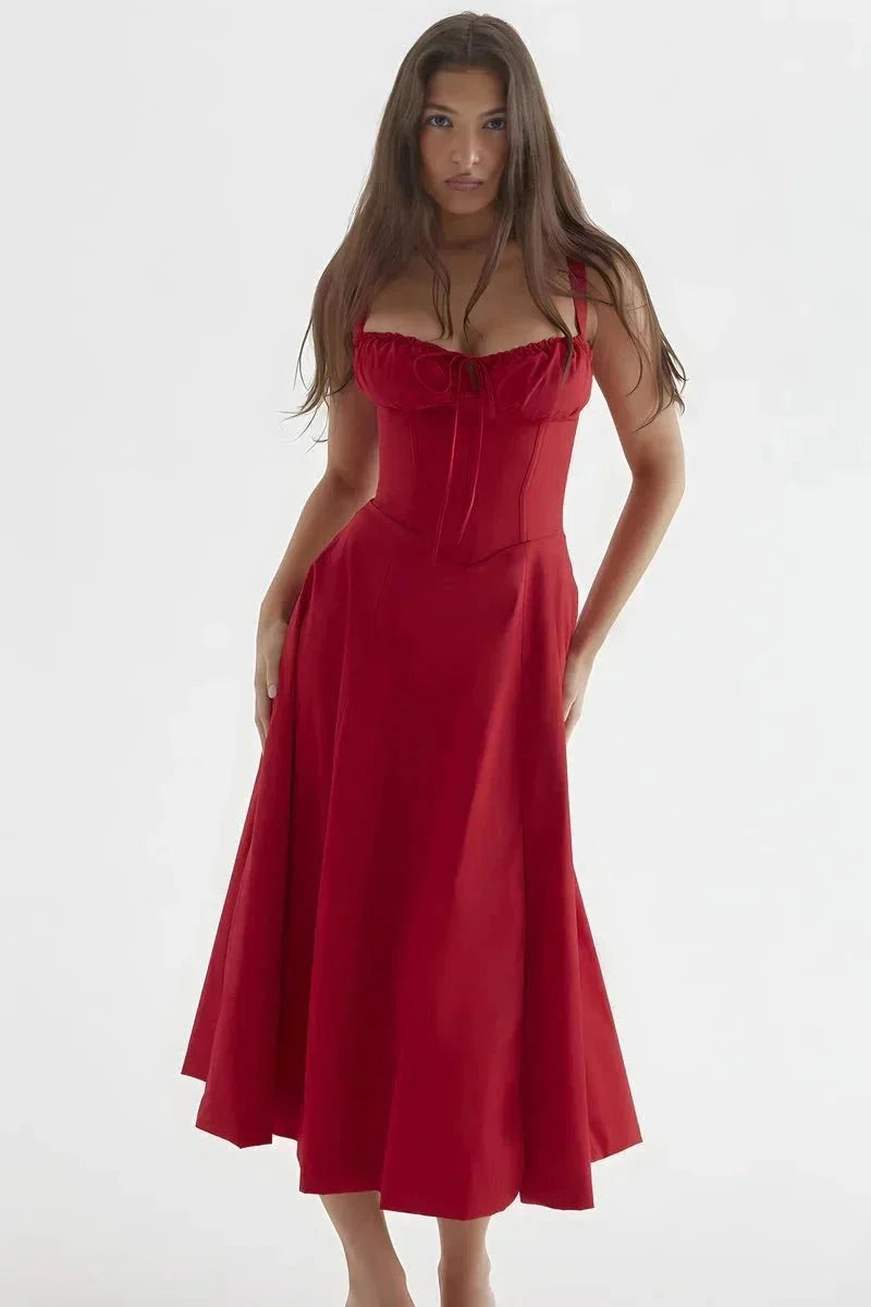 Elegante vestido de verano con estampado floral