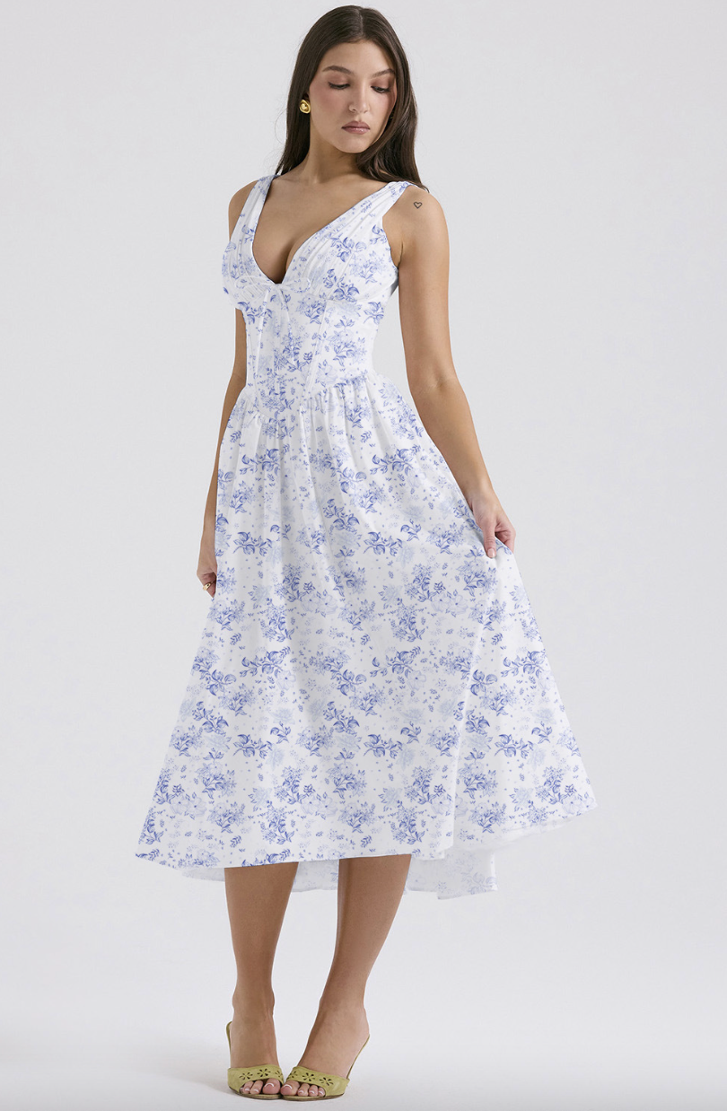Elegante vestido floral de verano