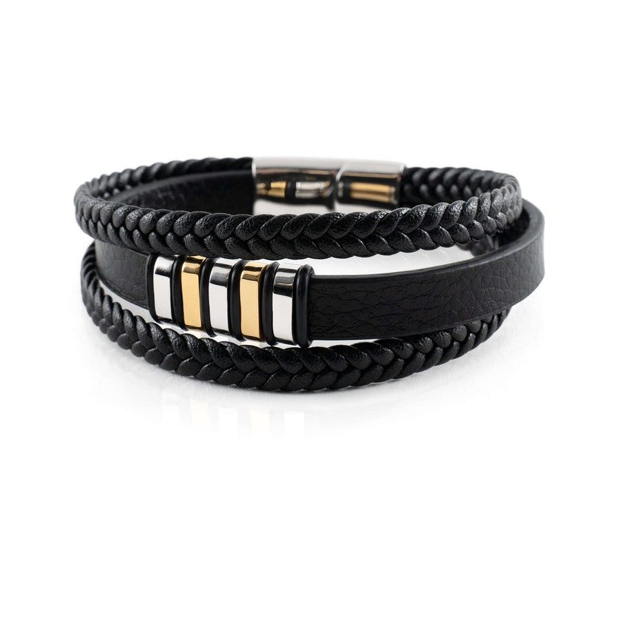 Elegantes pulseras de cuero genuino para hombre
