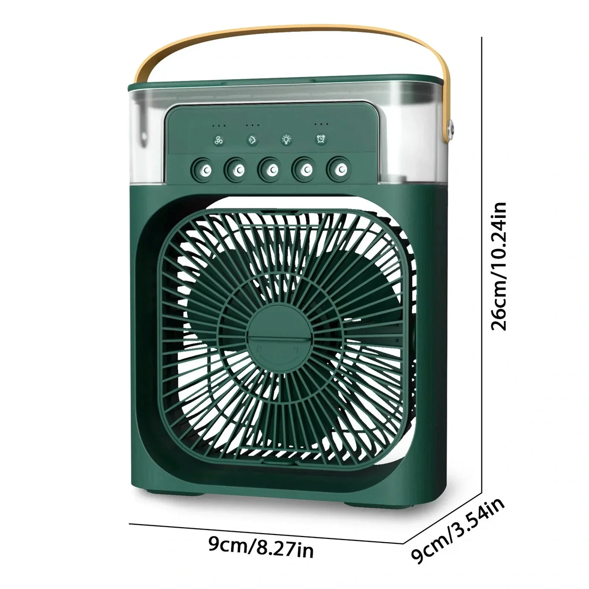 Enfriador de aire portátil 3 en 1 con humidificador y luz nocturna LED