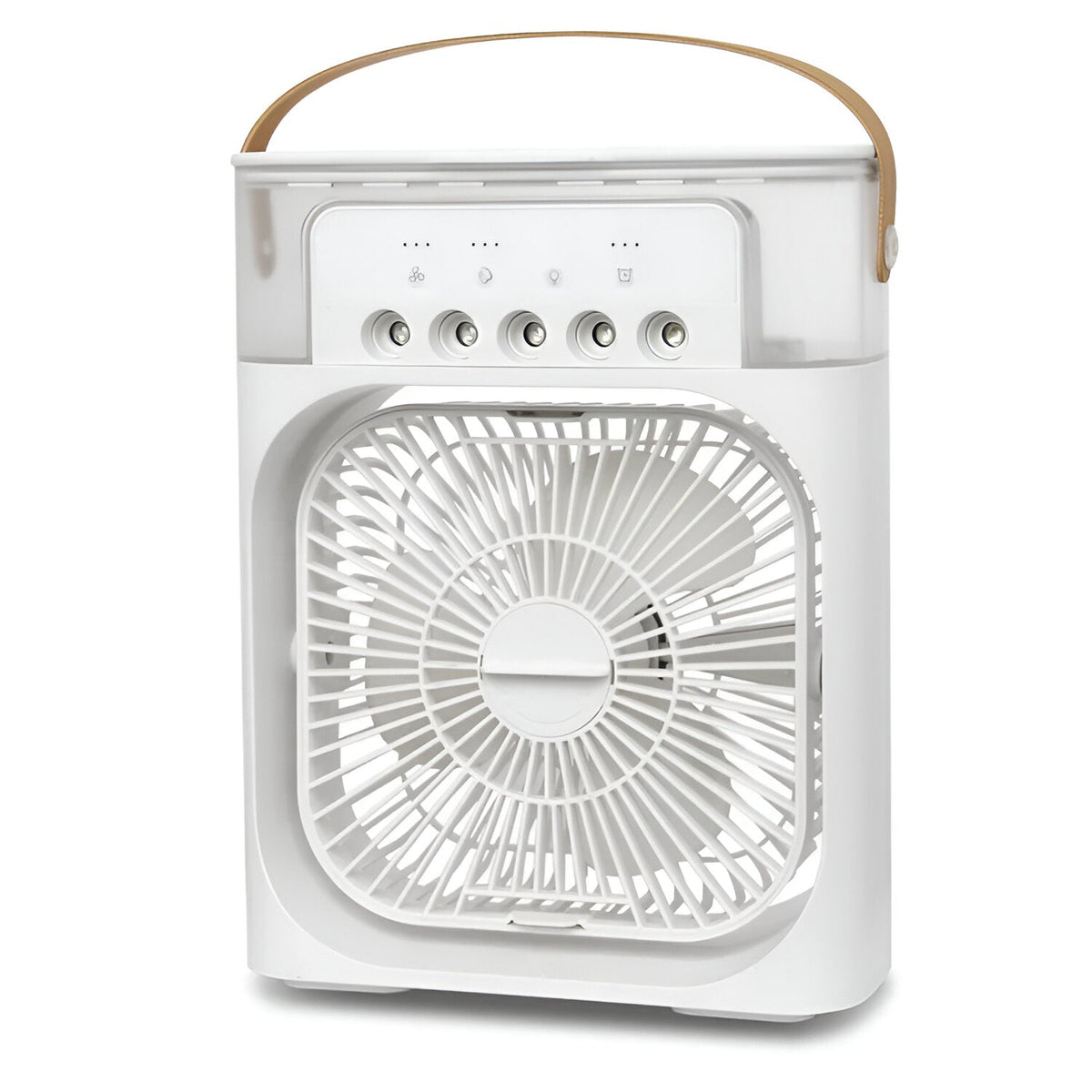Enfriador de aire y humidificador 3 en 1: portátil, velocidades de ventilación ajustables, ideal para dormitorios, oficinas y espacios pequeños