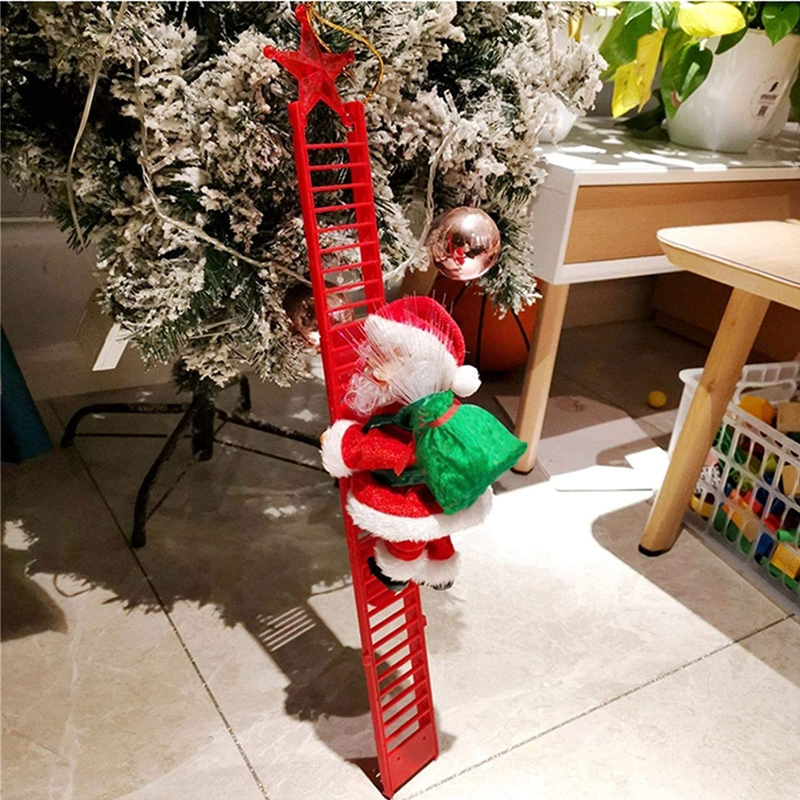 Papá Noel trepador eléctrico con escalera