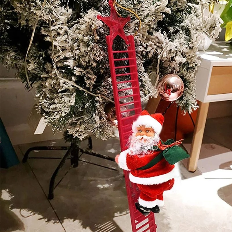 Papá Noel trepador eléctrico con escalera