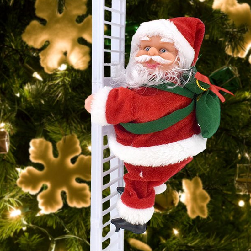 Papá Noel trepador eléctrico con escalera
