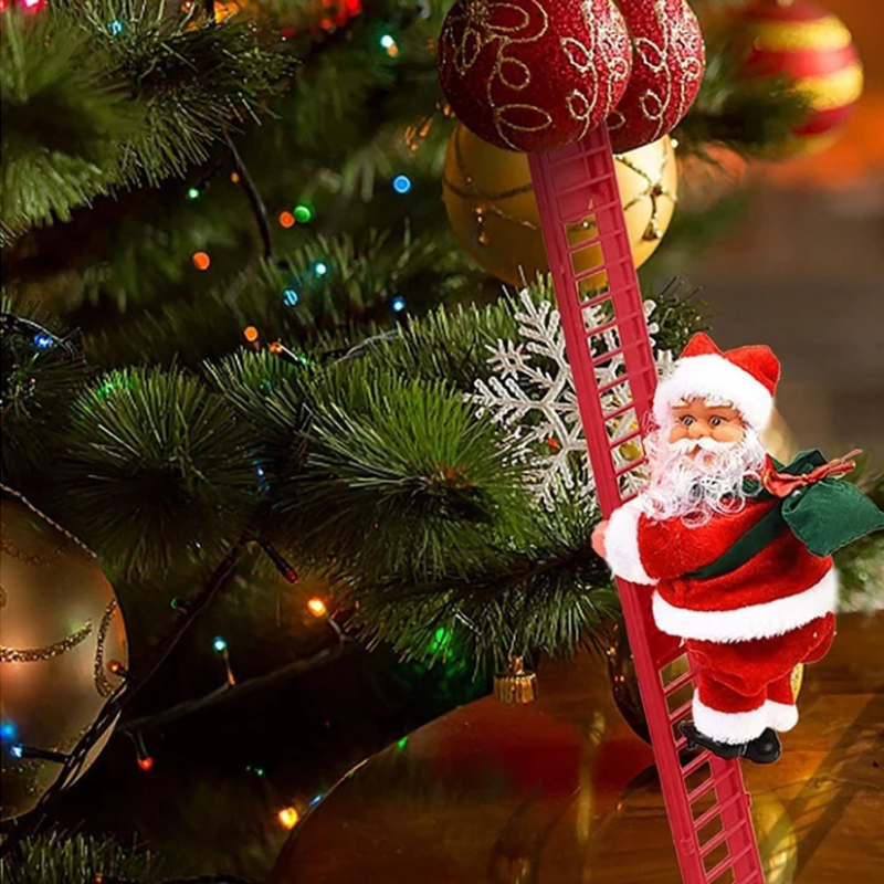 Papá Noel trepador eléctrico con escalera