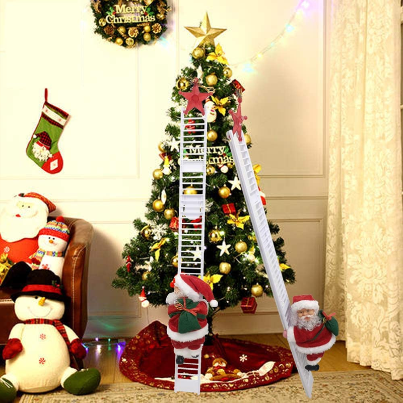 Papá Noel trepador eléctrico con escalera