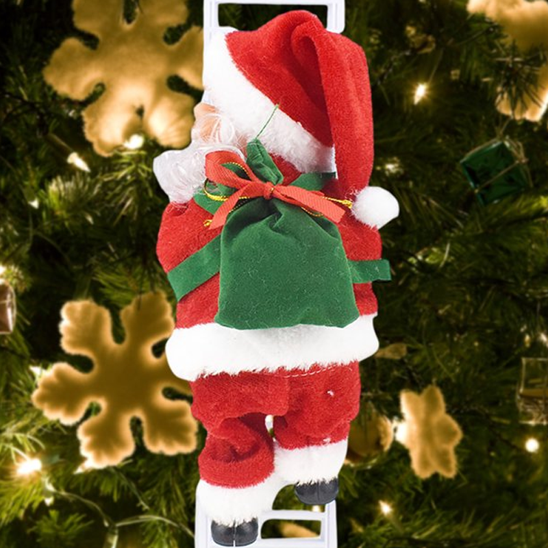 Papá Noel trepador eléctrico con escalera