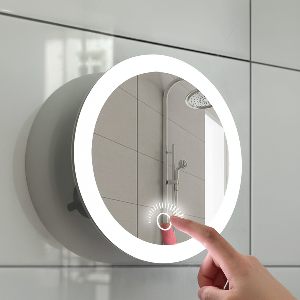 Espejo de aumento cosmético 10x con iluminación LED