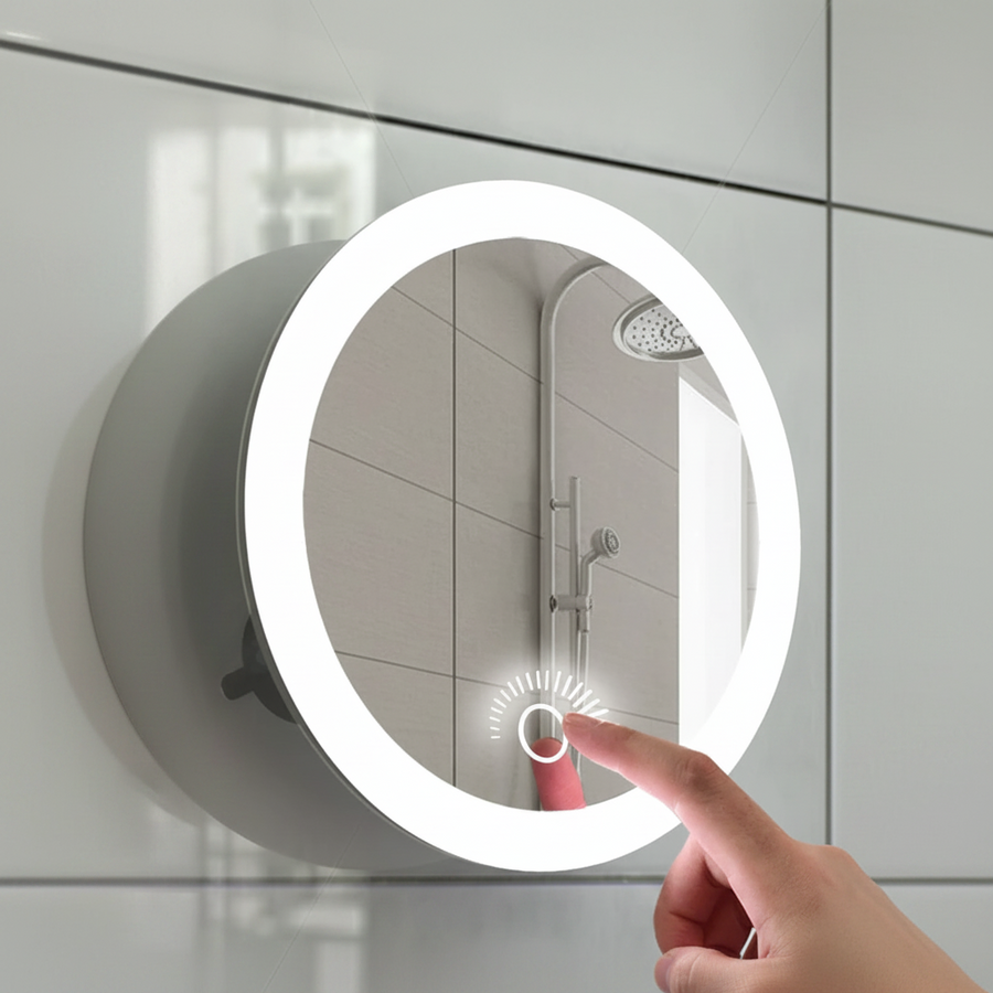 Espejo de aumento cosmético 10x con iluminación LED