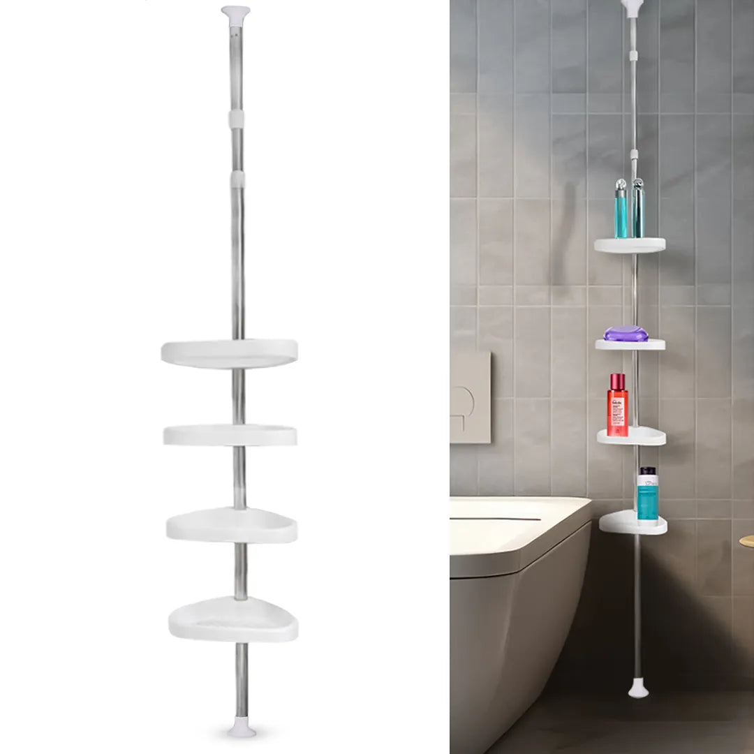 Estantería ajustable: Organizador de baño extensible con estante regulable
