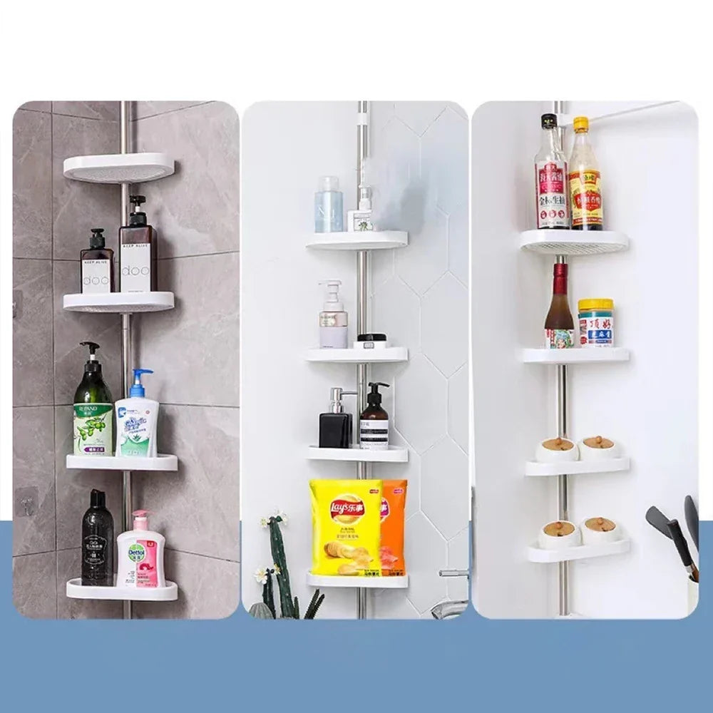 Estantería ajustable: Organizador de baño extensible con estante regulable
