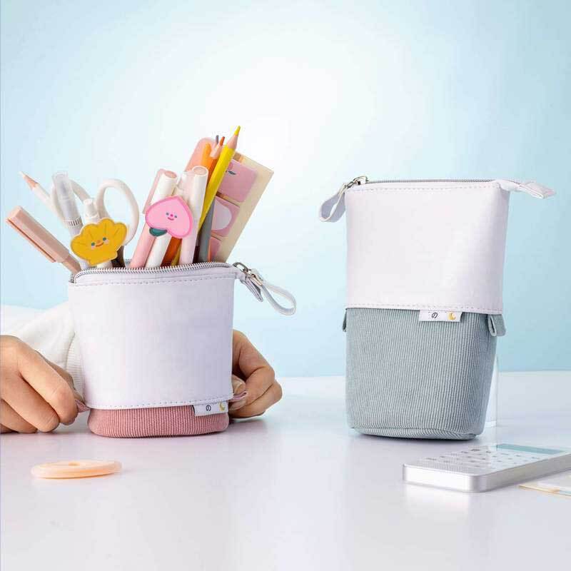 Estuche de lápices convertible y desplegable para estudiantes y artistas