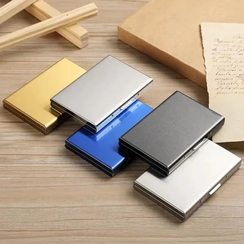 Estuche plano para tarjetas con protección RFID y cierre magnético