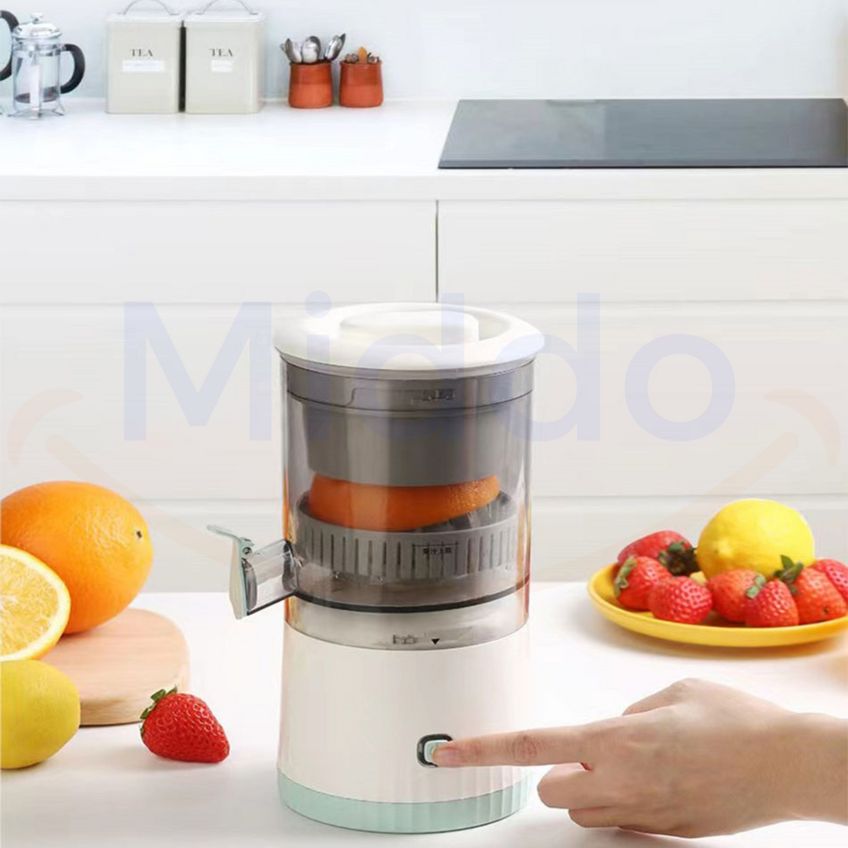 Exprimidor eléctrico para zumos saludables