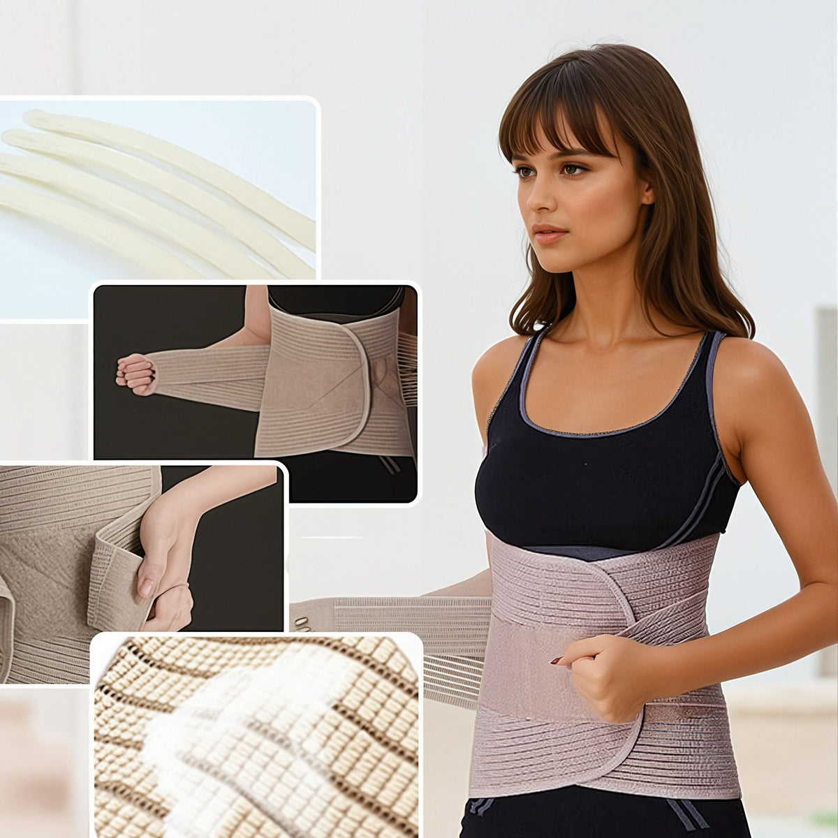 Faja ortopédica de soporte lumbar transpirable – Alivio del dolor de espalda y corrección de la postura