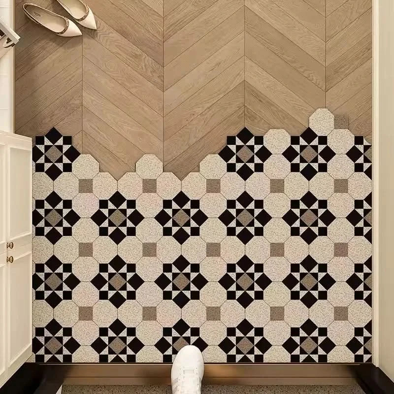 Felpudo de interior lavable – Alfombra de entrada antideslizante de PVC para hogar y cocina