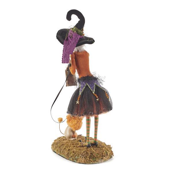 Figura de Halloween | Decoración de bruja hecha a mano | Resina