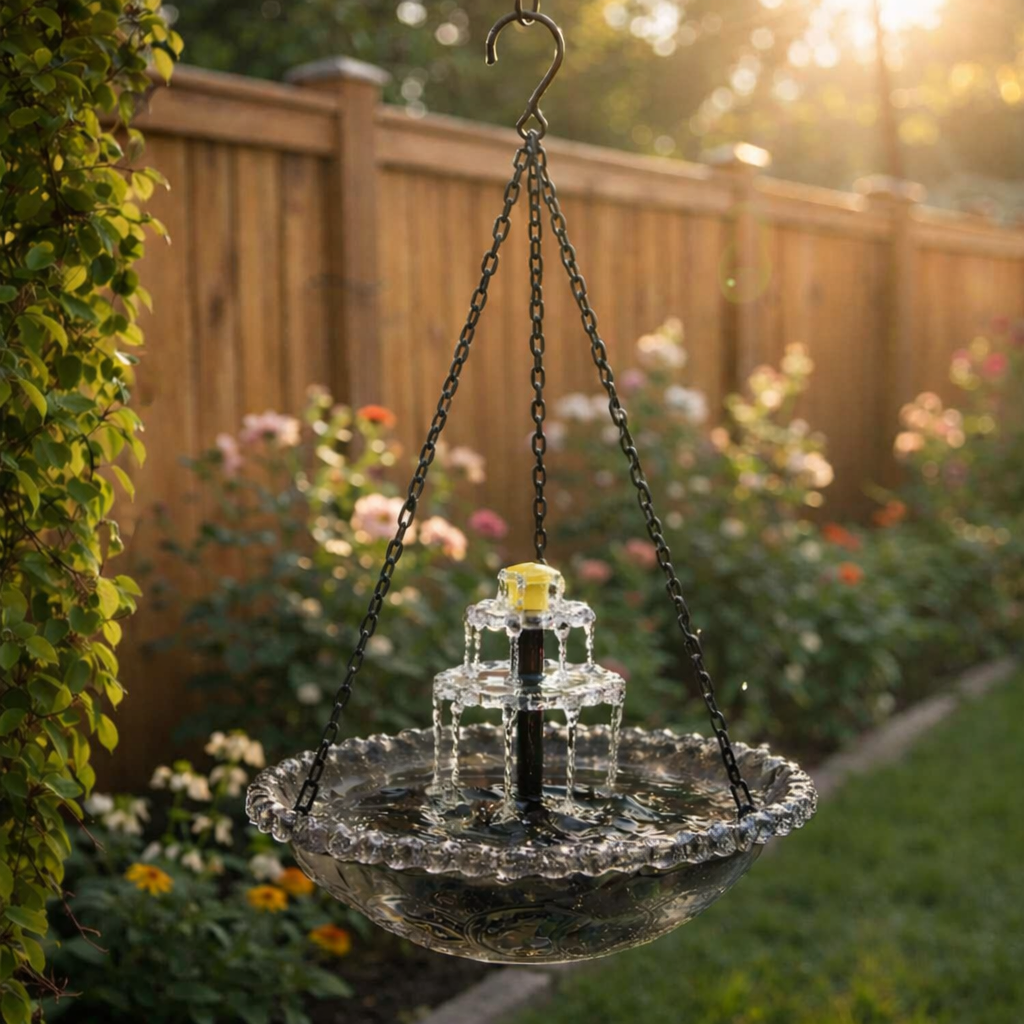 Fuente de agua colgante
