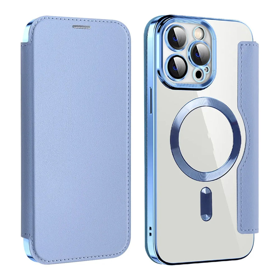 Funda con tapa y función magnética para smartphone