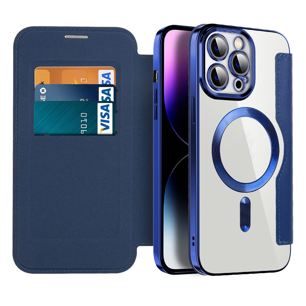 Funda con tapa y función magnética para smartphone