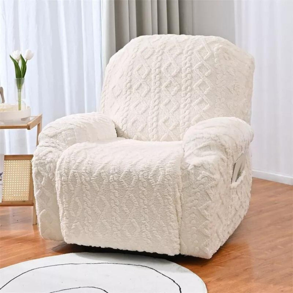 Funda lavable para sillón reclinable con textura de punto trenzado