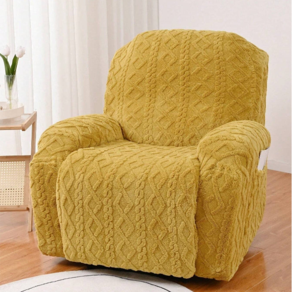 Funda lavable para sillón reclinable con textura de punto trenzado