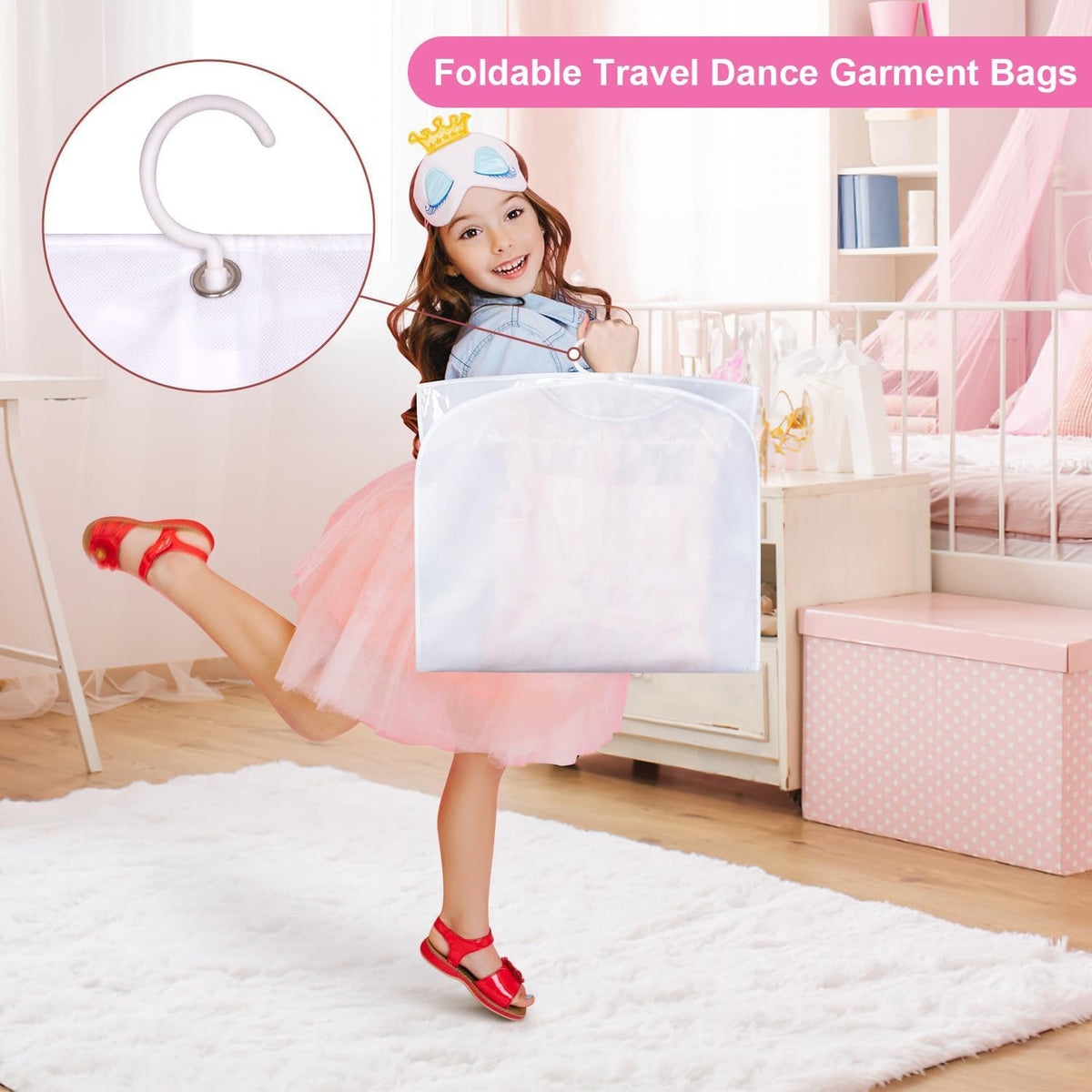 Fundas Plegables para Ropa de Danza Unisex con Bolsillos con Cremallera - Set de 5 Unidades