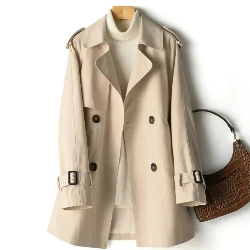 Gabardina cruzada para mujer
