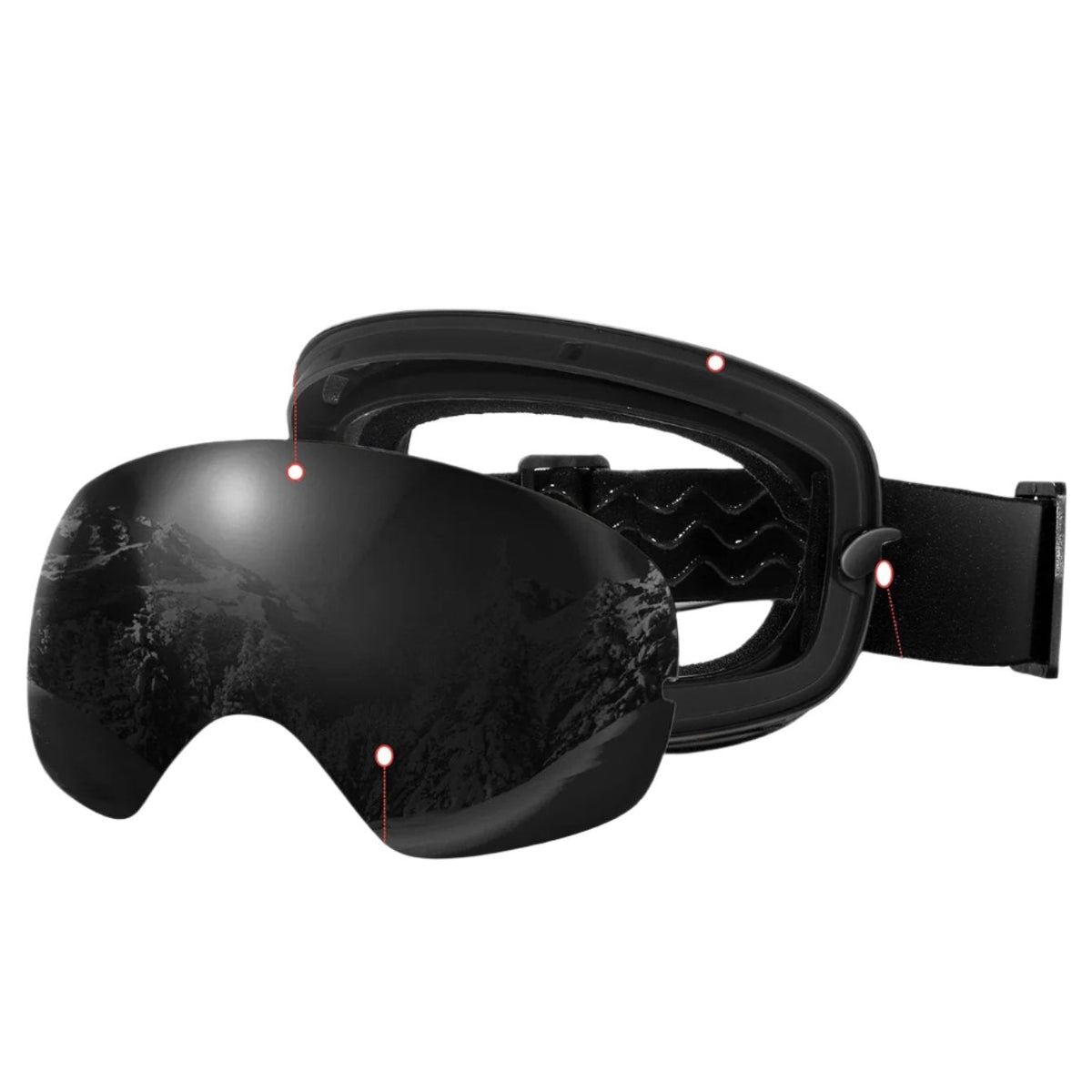 Gafas de esquí antivaho de doble capa