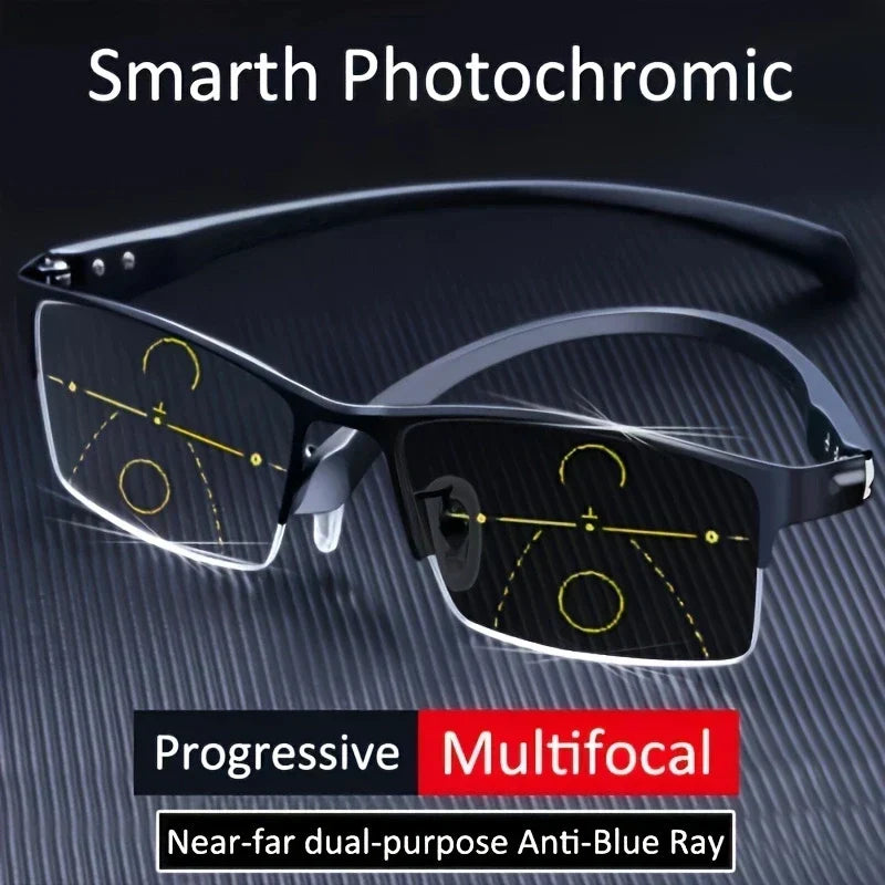 Gafas de lectura con lentes progresivas y fotocromáticas