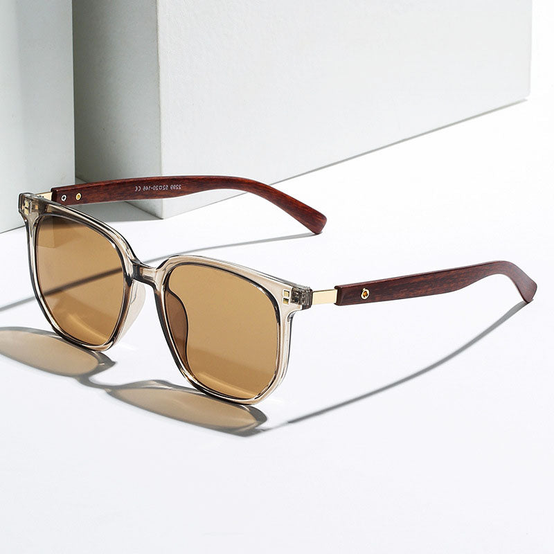 Gafas de sol de lujo estilo vintage con detalles de madera