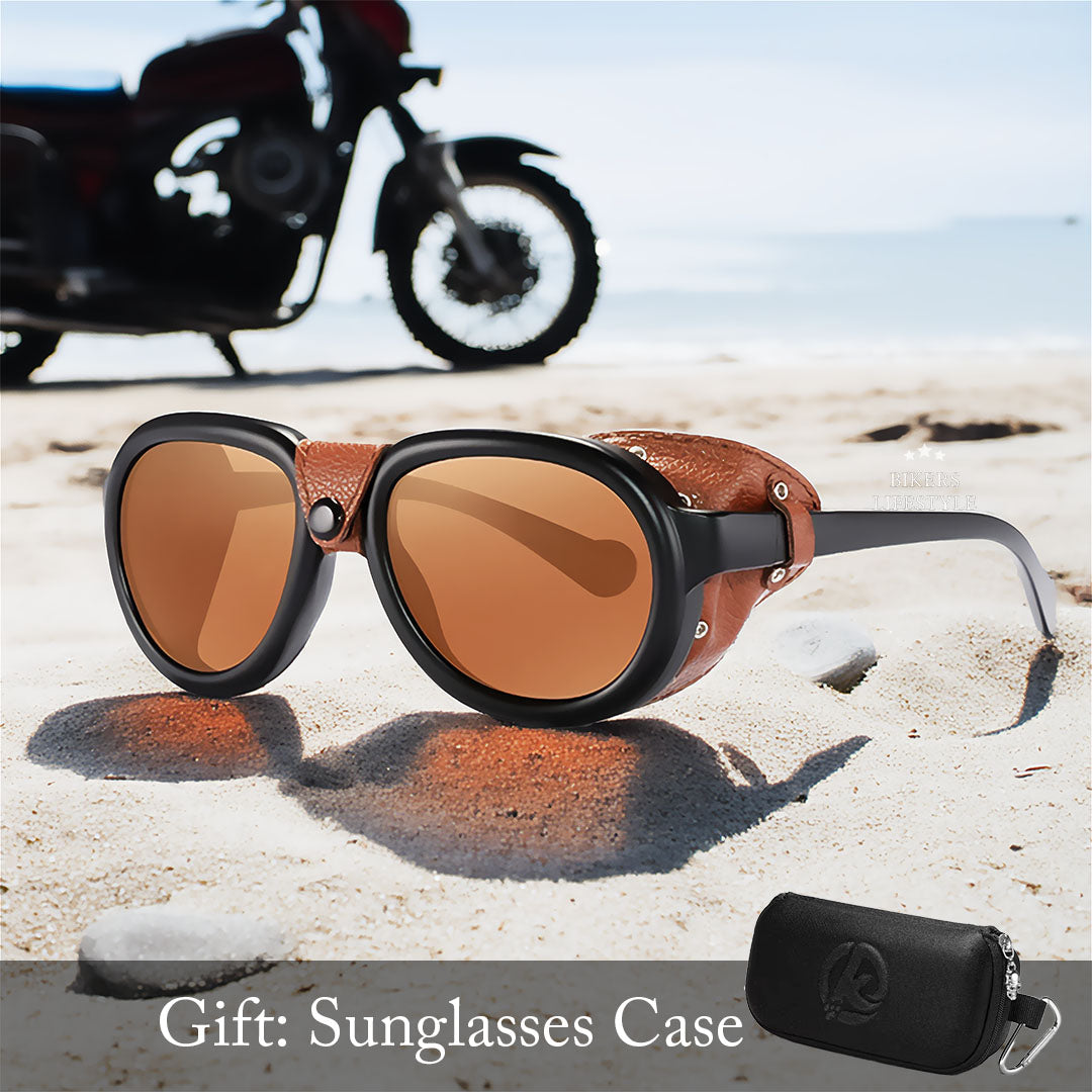 Gafas de sol de motocicleta estilo steampunk para actividades al aire libre