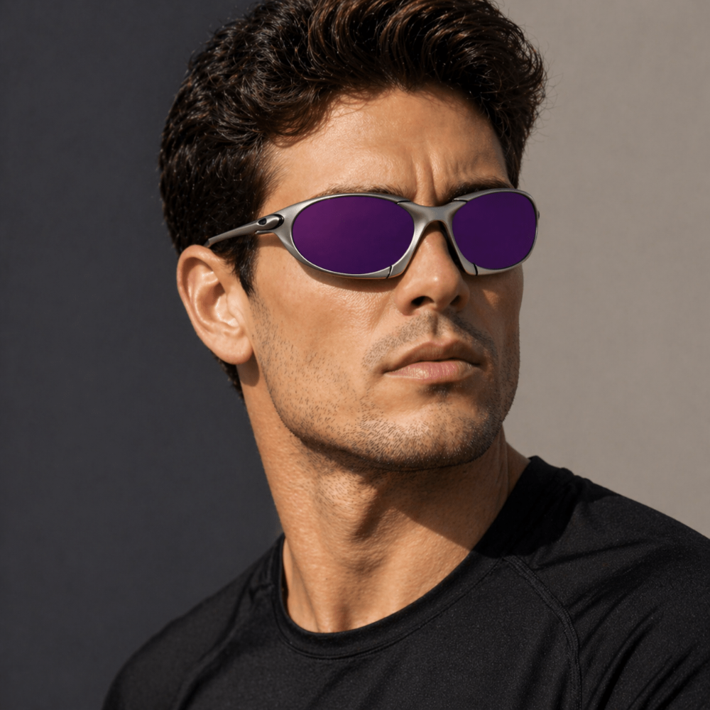 Gafas de sol deportivas polarizadas para hombre con protección UV y montura metálica ligera