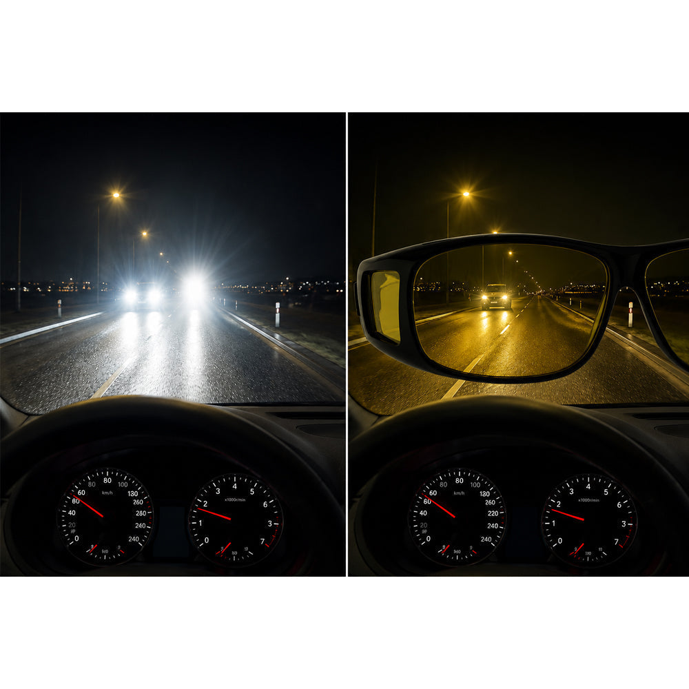 Gafas HD Vision - Set de 2 Piezas Polarizadas para Día y Noche (Ideales para Conducción, Deporte, Conducción Nocturna y Gafas de Sol Protección UV)