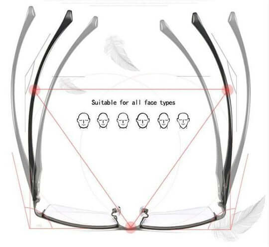 Gafas inteligentes progresivas | Tecnología multifocal | Negro