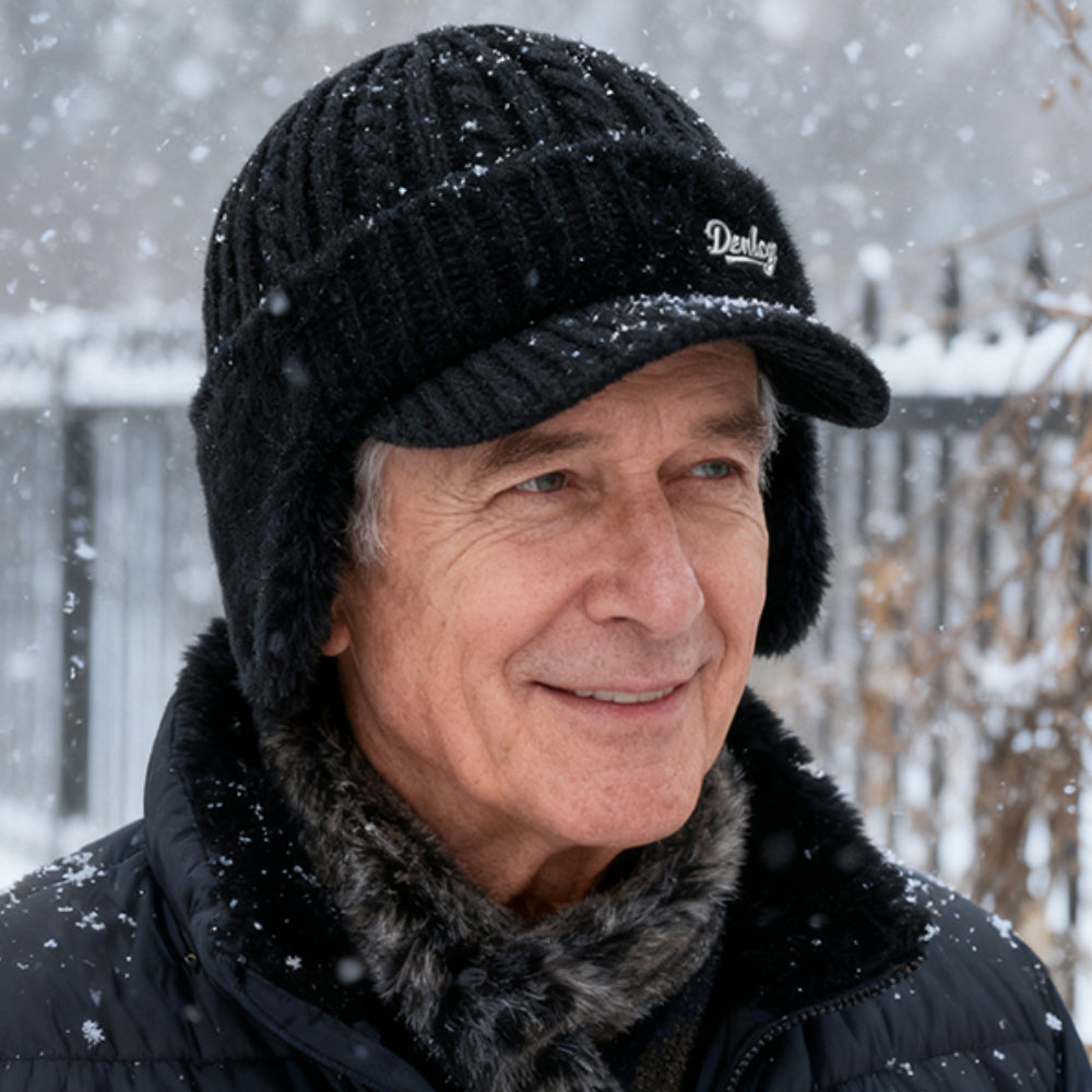 Gorro de punto de invierno estilo trapper con orejeras