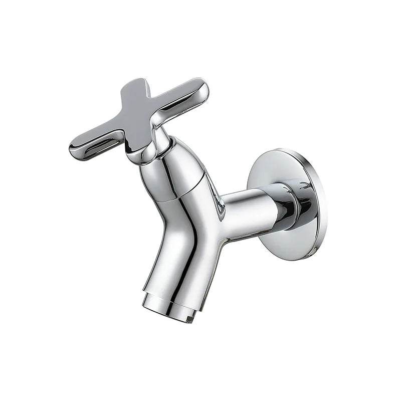 Grifo de agua fría de pared en latón macizo