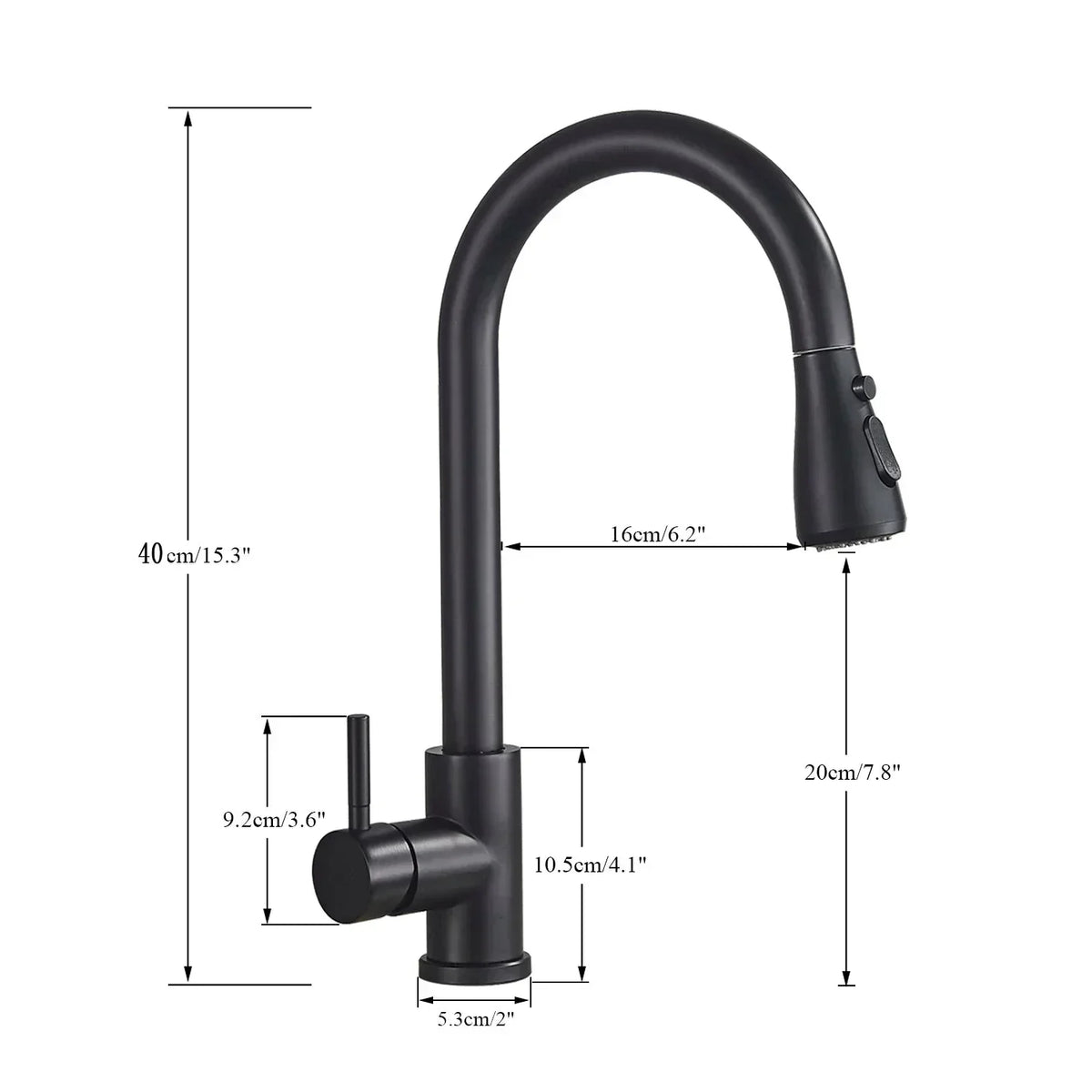 Grifo Extraíble Monomando – Grifo Flexible con Función de Ducha, Acero Inoxidable de Alta Calidad, Ideal para Cocinas Modernas, Fácil Instalación