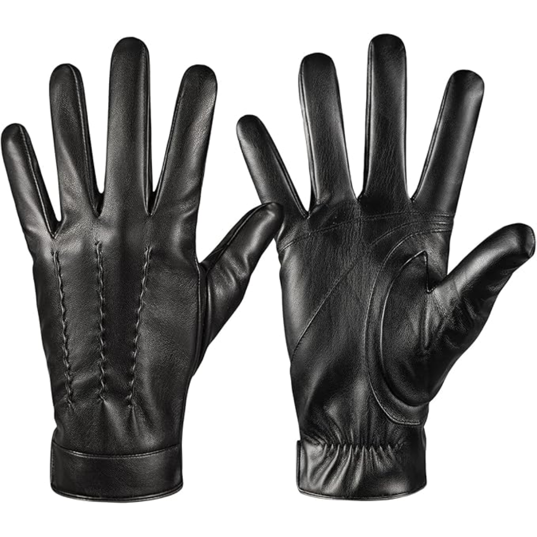 Guantes de cuero de invierno táctiles